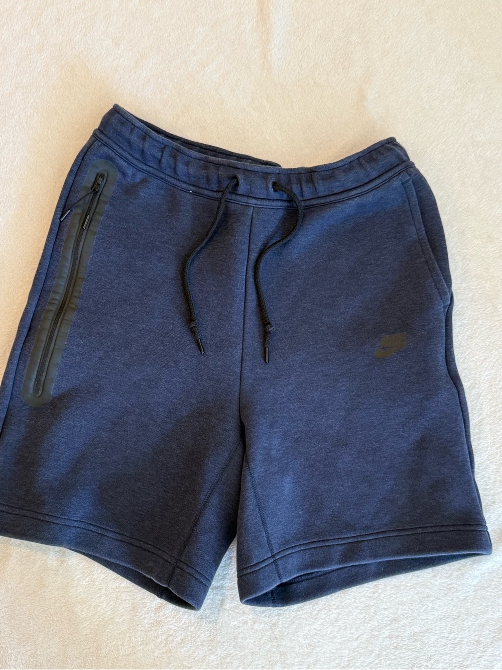 Nike Men's Dark Blue Tech Fleece Shorts Medium